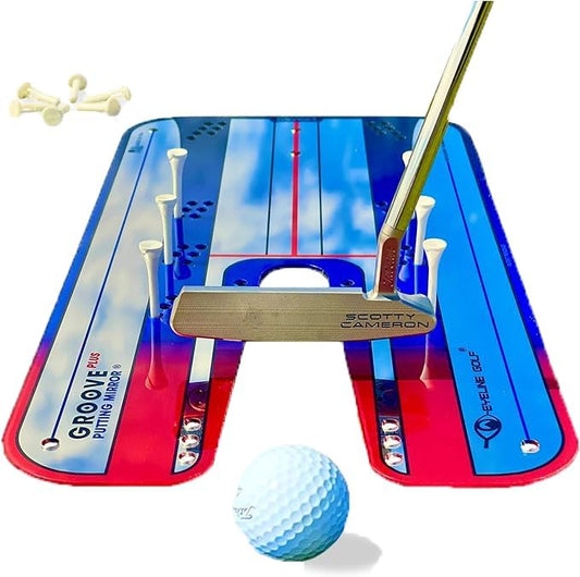 EyeLine Golf Putting Mirror - Alignment Training Aid Used by Top Tour Pros for Consistent Setup, Checks Eyes-Shoulders-Putter Face for Improved Accuracy, Indoor-Outdoor Practice