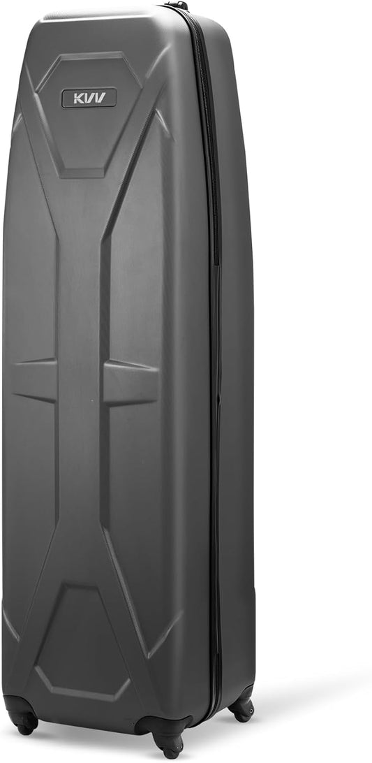 KVV Solid ABS Shell Hard Sided Golf Travel Case with Super Easy Rolling Wheels Ultimate Protection
