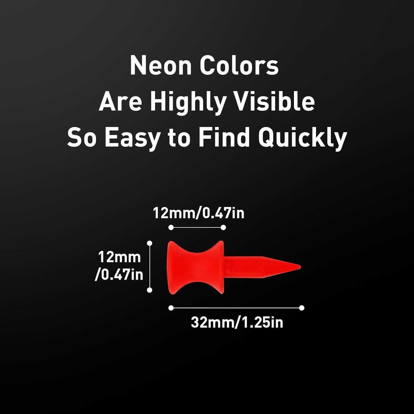 Plastic Golf Castle Tees Step Down Value 200 Count, Unbreakable Mixed or Same Height 1, 1 1/4, 2 3/4, 2 1/4, 2, 1 3/4, 1 1/2 Inch Length Colorful Pack for Practice