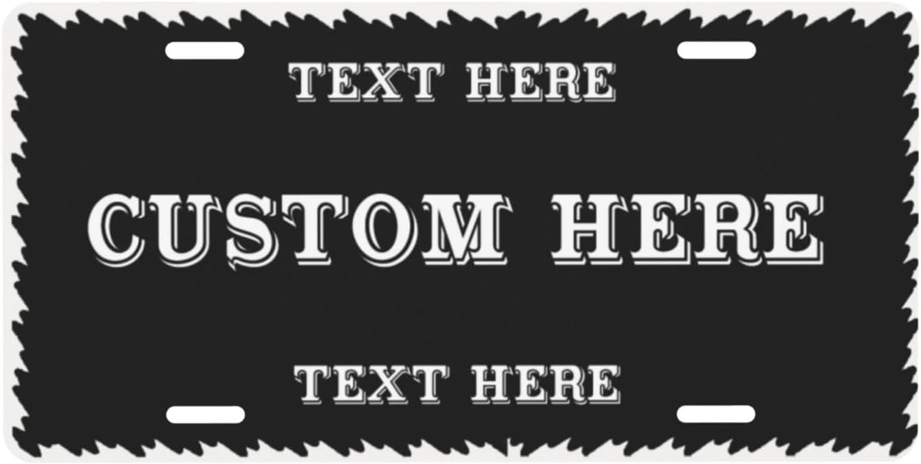 Custom Personalized Text Image Photo Design Customized Tag Aluminum License Plates for Front of Car 6x12 Inch-30