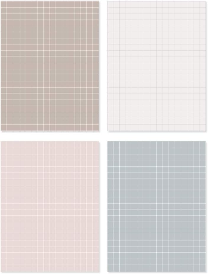 Monolike Memopad Smoothie Ver.2 design SET - 4 Packs, 4 Different Designs, 100 Sheets Per Pad, Total 400 Sheets, Note pads, Writing pads