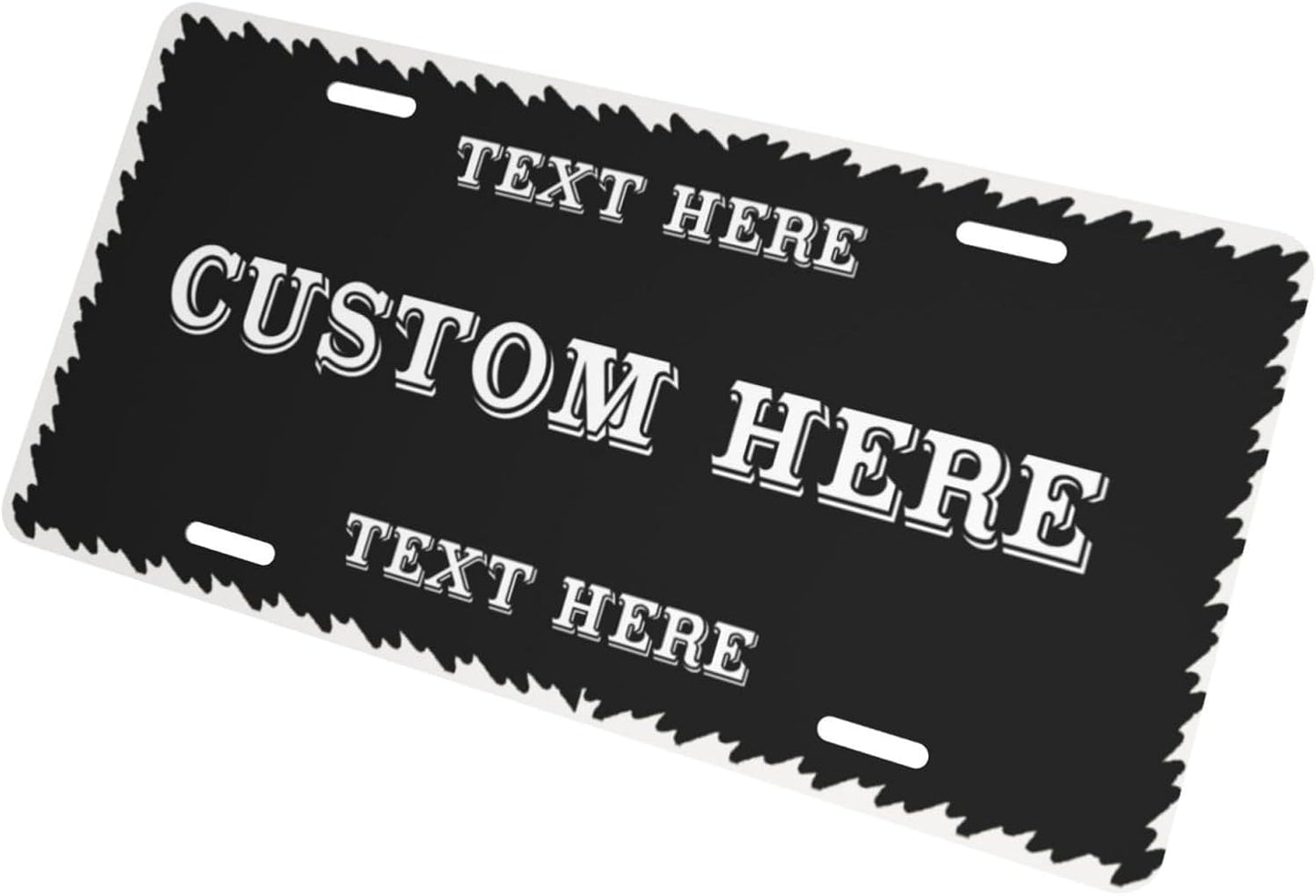 Custom Personalized Text Image Photo Design Customized Tag Aluminum License Plates for Front of Car 6x12 Inch-30