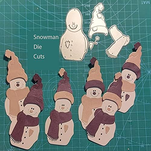 Lapoo Metal Cutting Die for Scrapbooking, 3D Backgrounds Frame New Cutting Dies DIY Album Card Making Decor Paper Metal Die Cuts Party Wedding Decorations (Quiet Snowman 3.7 x 2.4 in)