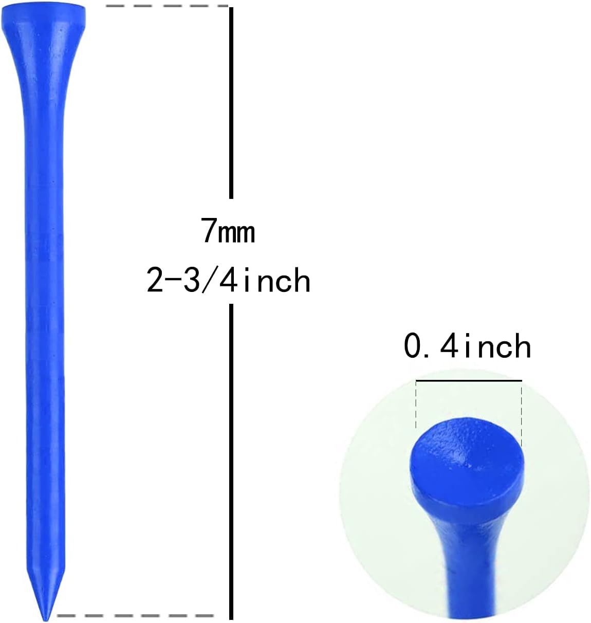 Professional Wooden Golf Tees 2 3/4 inch Tee Pack of 100 Golf Tee