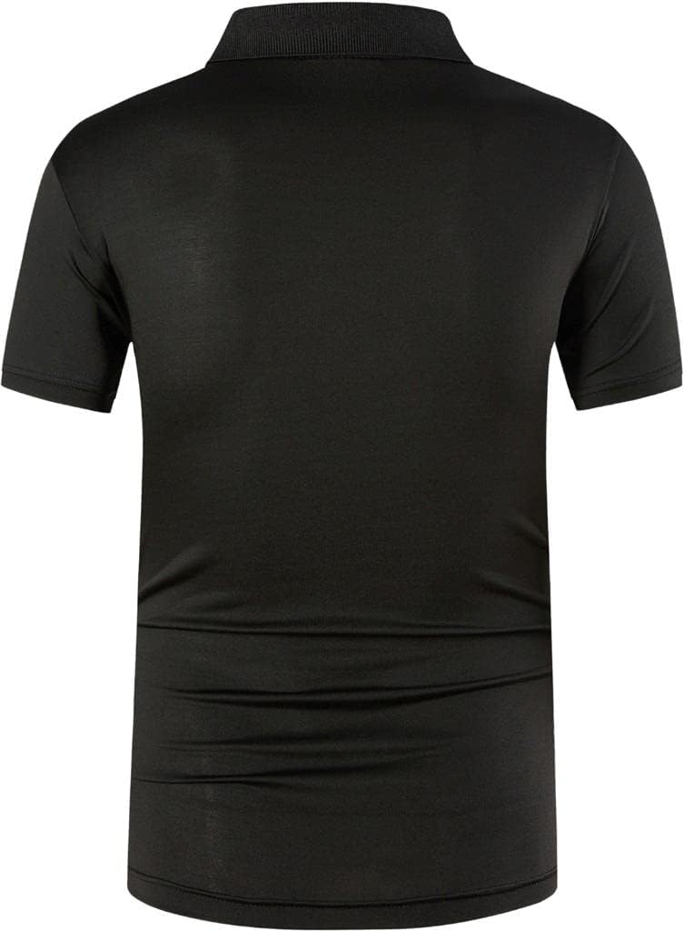 jeansian Men's Sport Outdoor Quick Dry Fit Short Sleeves Polo Tee Shirt Tshirt T-Shirt Tops Golf Tennis Bowling LSL195