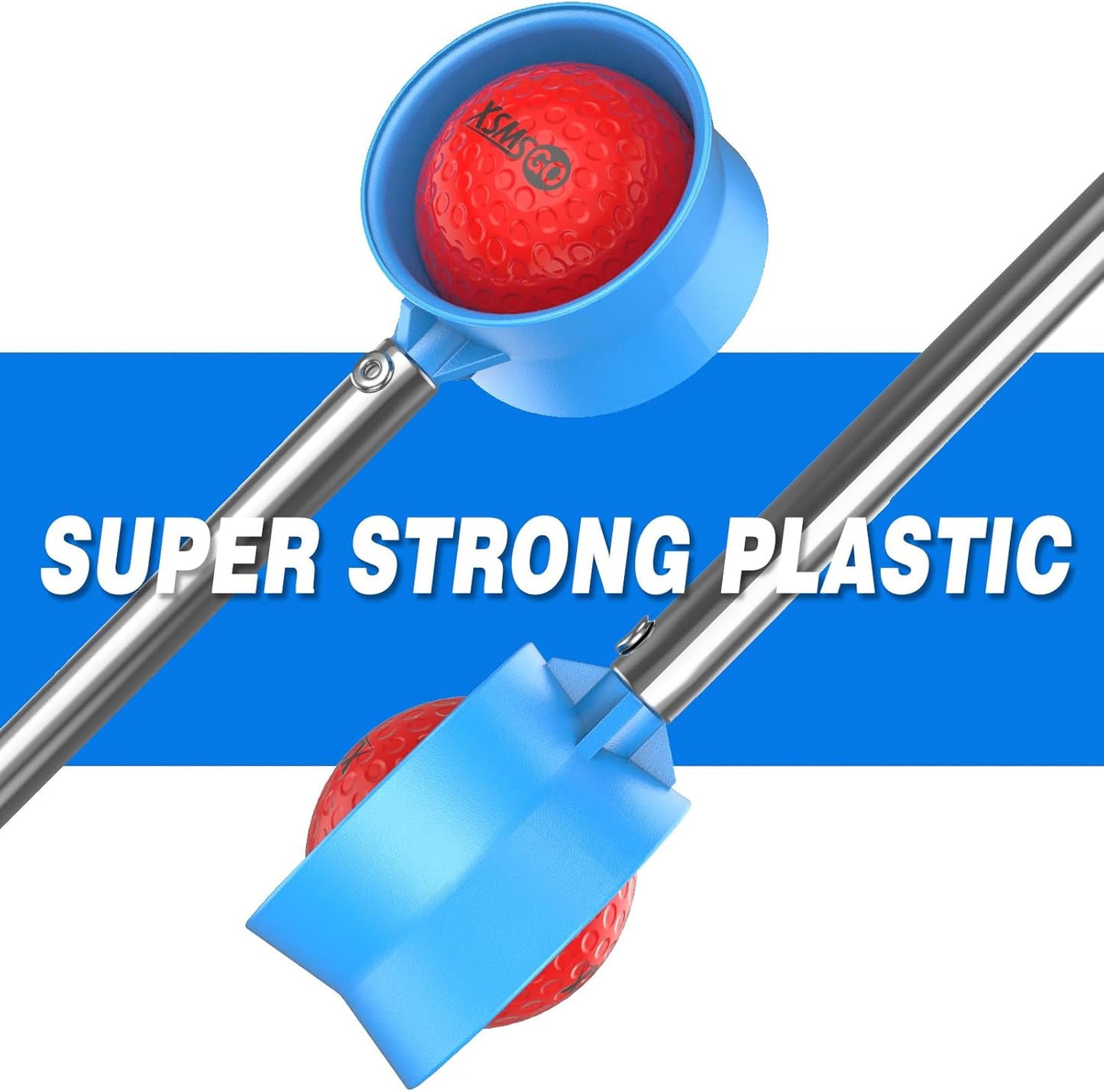 9Ft/12Ft Telescopic Stainless Steel Golf Ball Retriever for Water, High Durability Double Sided Golf Ball Picker Upper, Men's and Women's Golf Accessories Gifts.