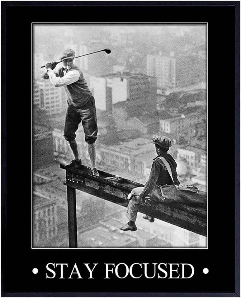 Motivational, Inspirational Art Print - Vintage Golf Wall Art Poster- Chic Rustic Home Decor for Bedroom, Den, Man Cave, Game Room, Office - Great Easy Gift for Golfers - 8x10 Photo- Unframed