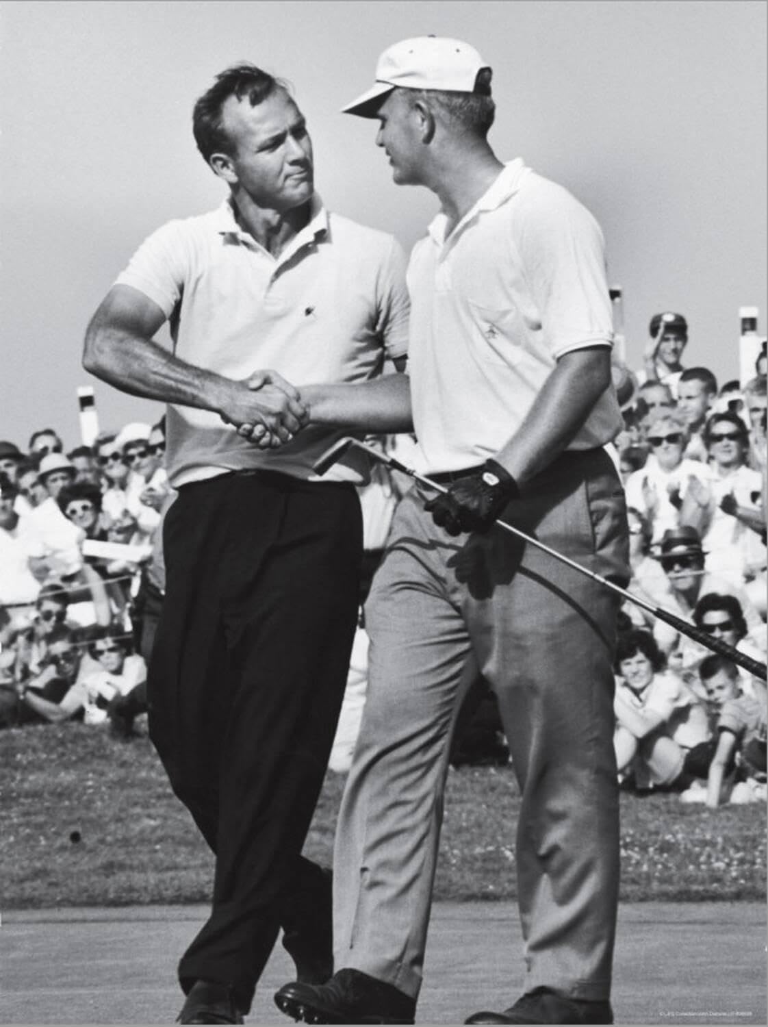 ART.COM Stretched Canvas Print Golfer Jack Nicklaus and Arnold Palmer During National Open Tournament by John Dominis, 18" x 24"
