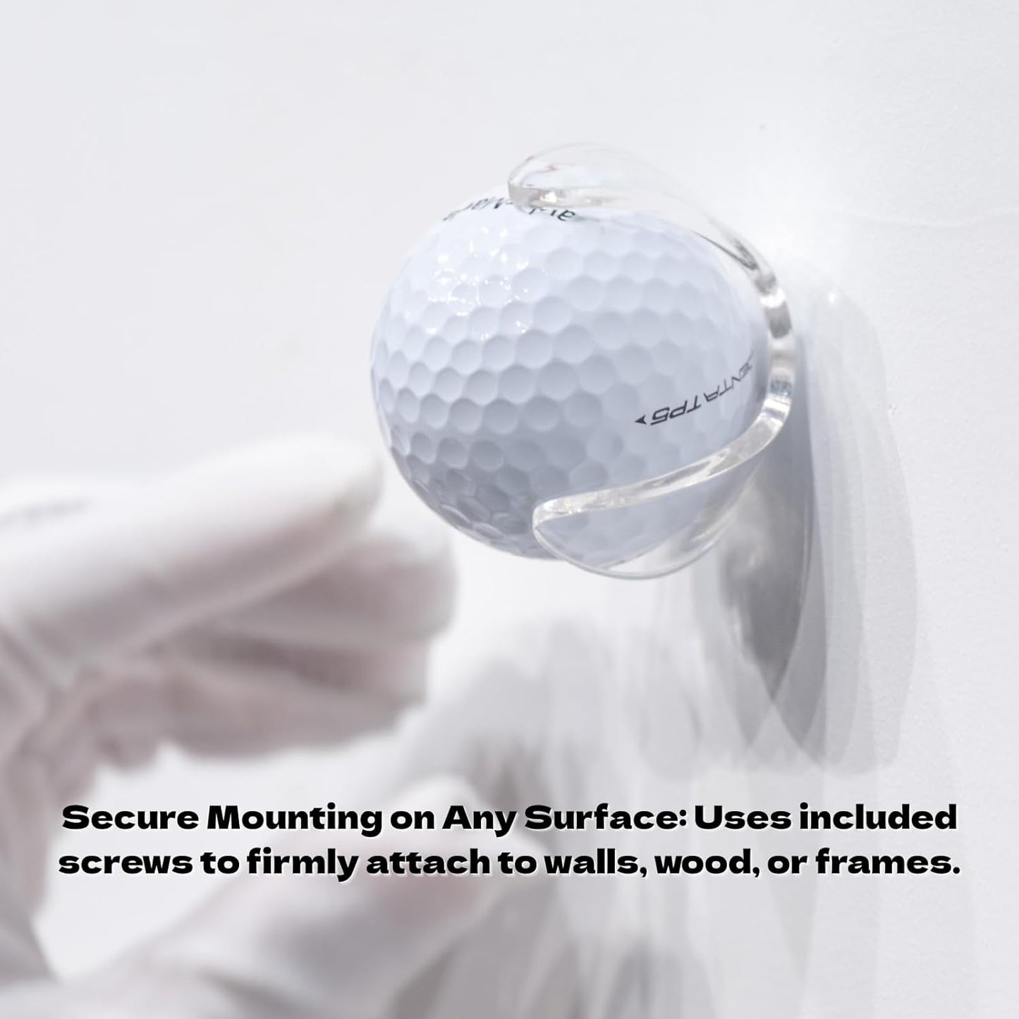 Golf Ball Wall Mount Display,Wall Holder Claw for Single Golf Balls ,Securely Mounts on Any Surface with Screws to Display Birdie, Eagle, Perfect Shot Milestone Balls | Golf Decor & Storage