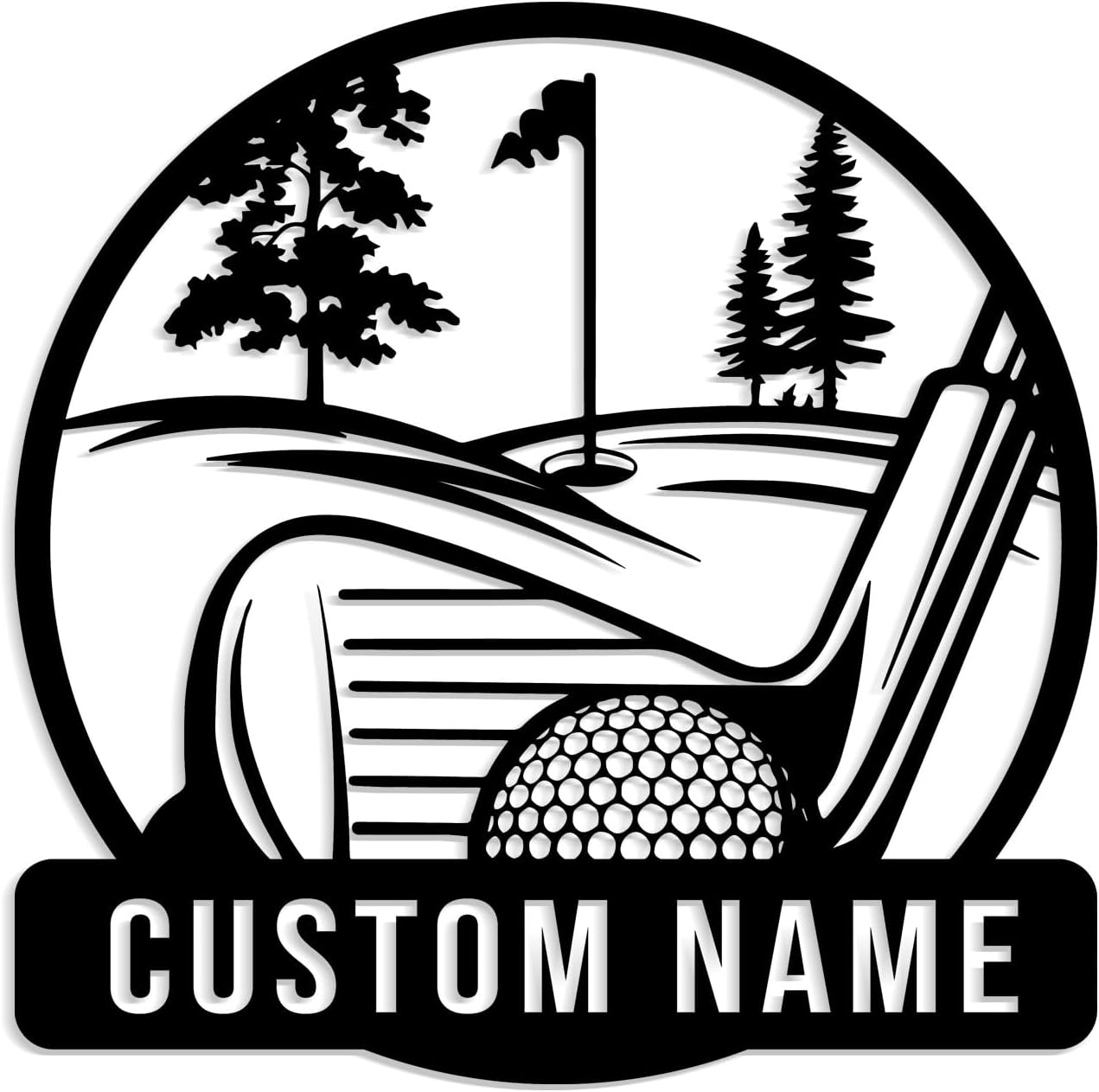 Custom Golf Metal Signs, Personalized Signage Wall Art Decor, Golfer Name Signs, Golf Metal Home Decor, Golf Club Signs (Style-6)