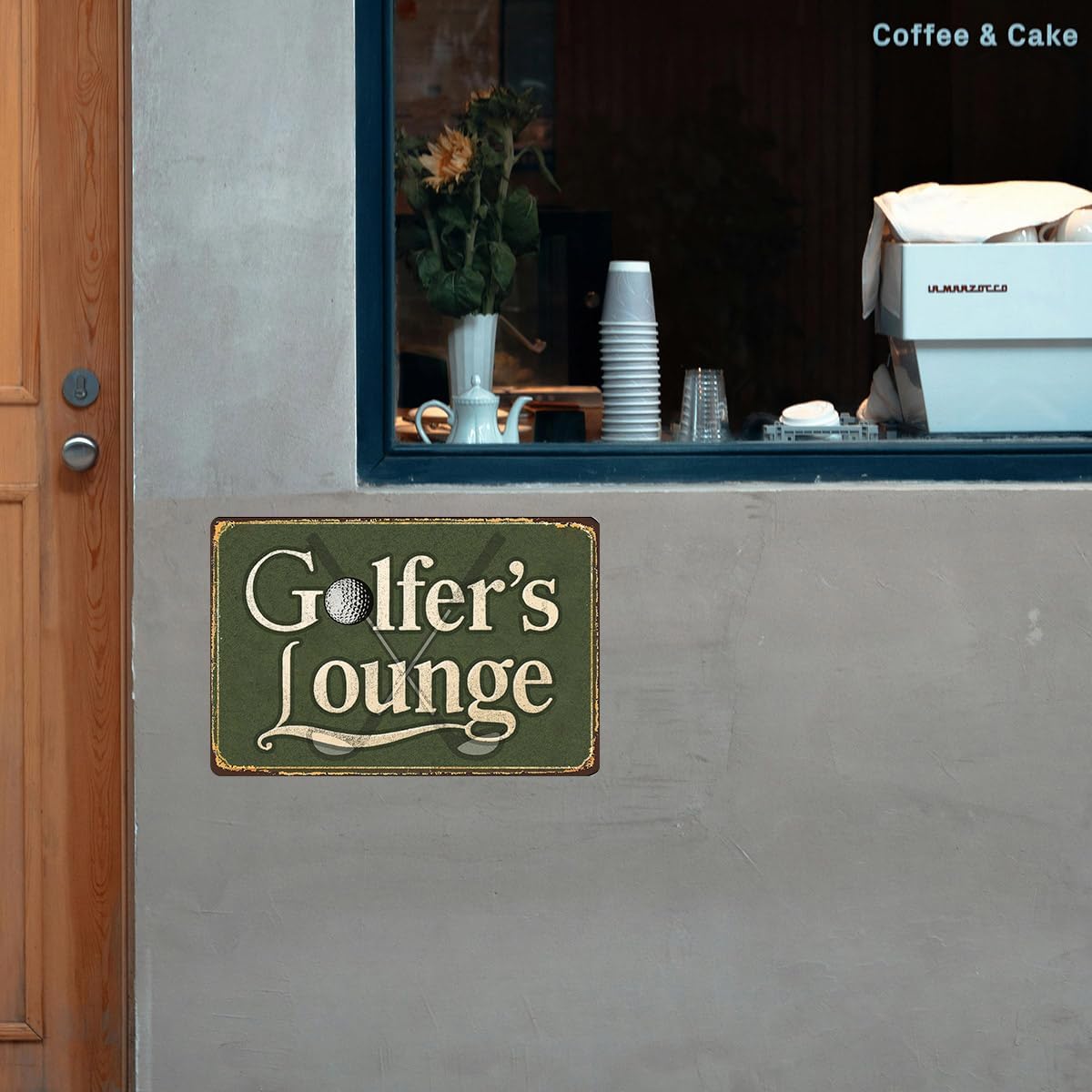 Golfer’s Lounge Tin Sign – Golf Wall Decor for Nursery, Office, Bathroom or Home – Vintage Golf Room Decoration Metal Sign for Bar, Man Cave, or Golf Zone – Golf Signs Gift Idea 8x12 Inch