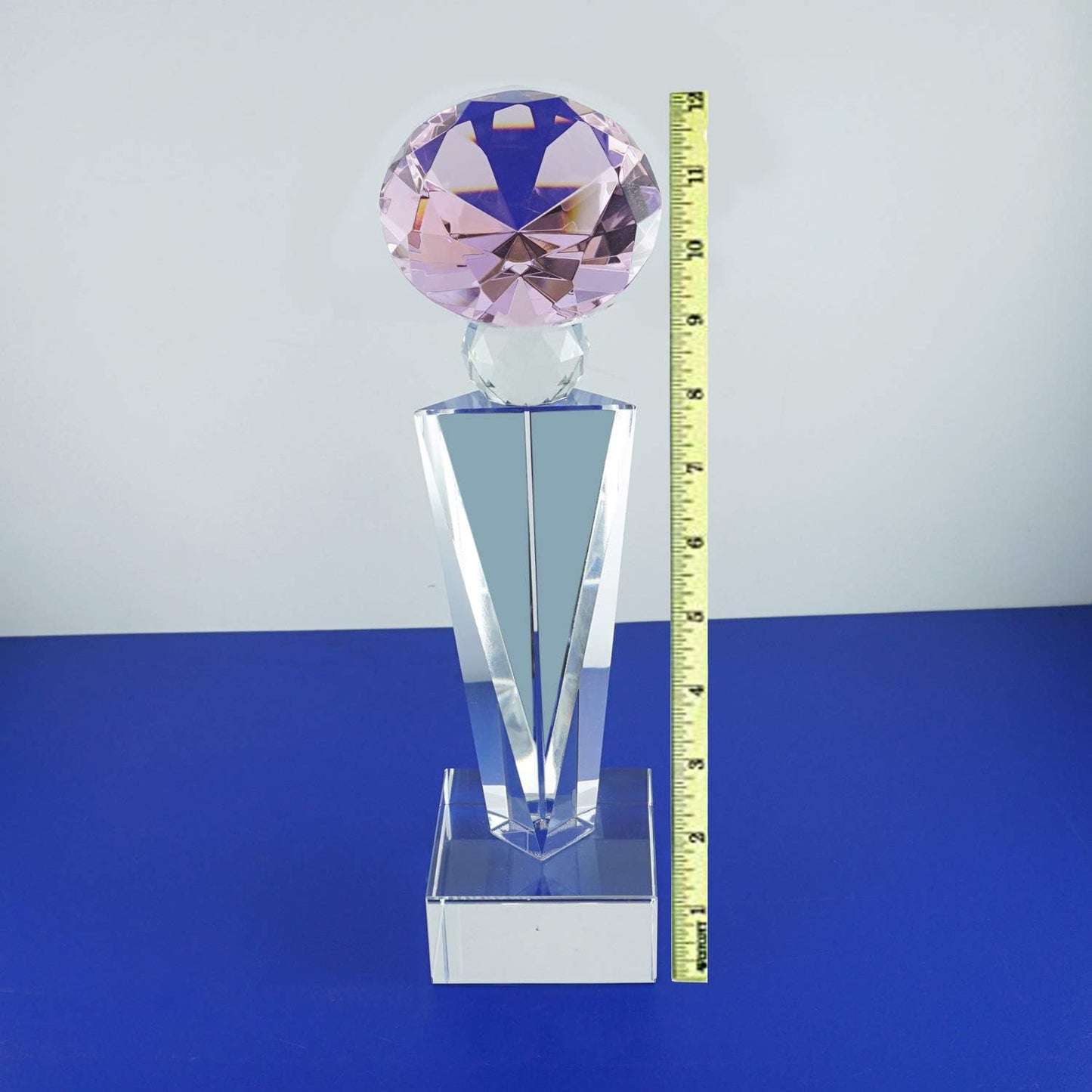 Optical Crystal Glass Diamond Trophy Awards Recognition Achievement Reality Personalized Custom Laser Etched Engraving Trophy