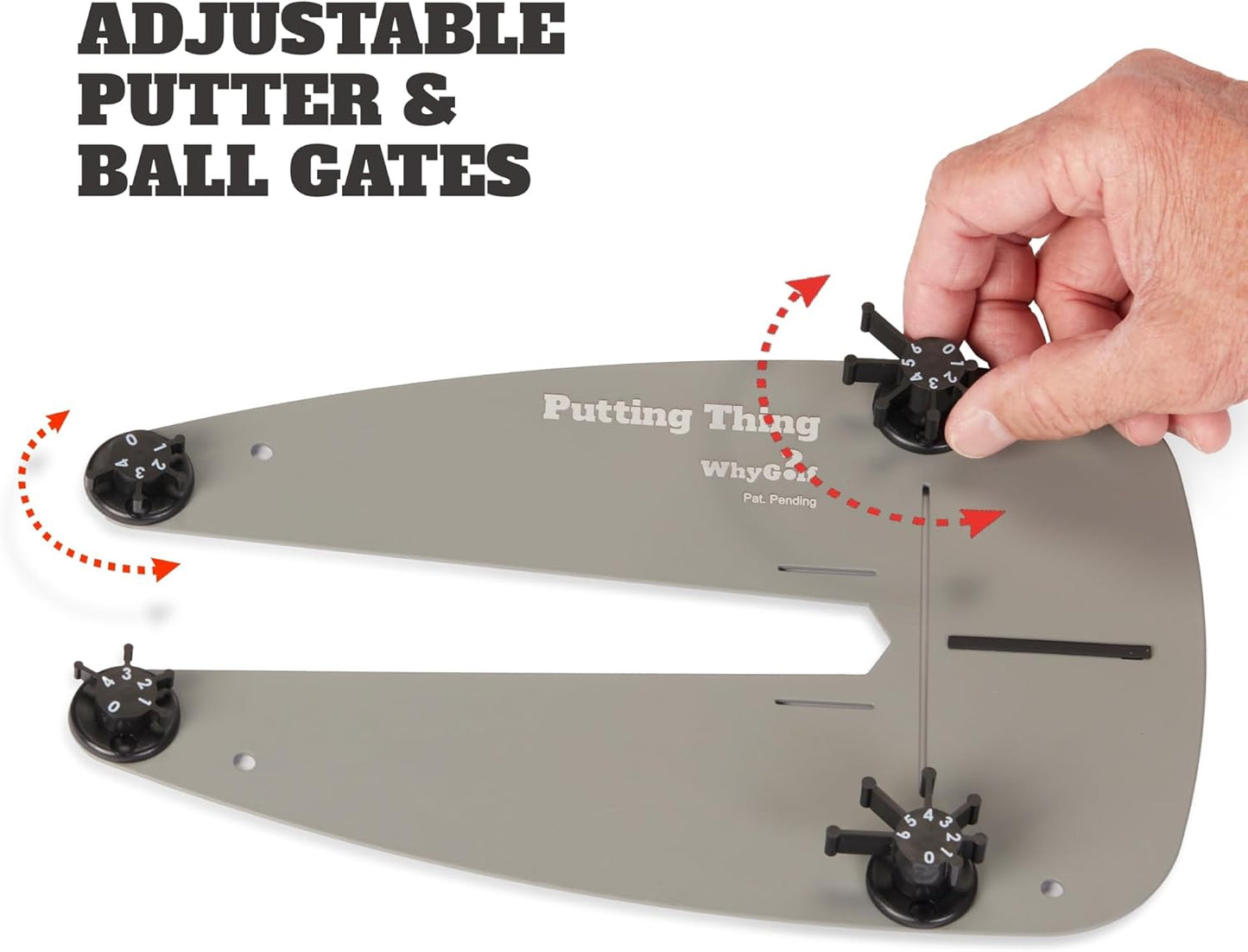 WHYGOLF Putting System & Putting Thing – Golf Training Aid for Stroke, Accuracy & Green Reading – Adjustable Putting Gates for Home & Green Practice – Putter Teaching Tool for Better Control