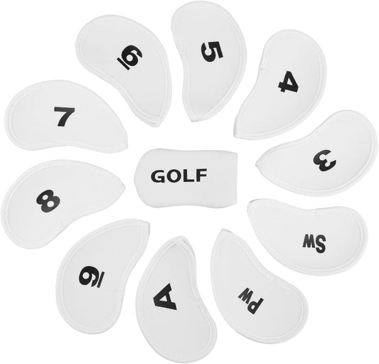 AUEAR, 11 Pack Golf Head Covers Neoprene Iron Putter Headcovers Set Fit All Brands