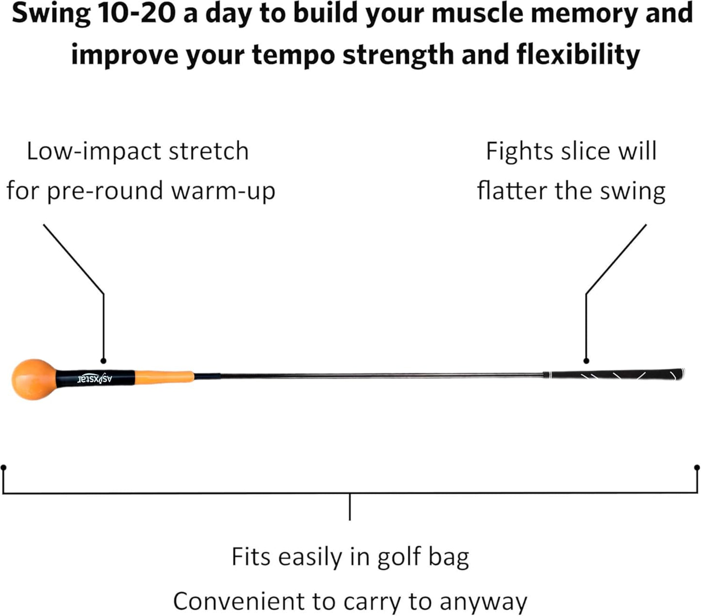 Golf Swing Trainer Aid - Power Flex Golf Swing Training aid for Strength and Tempo Golf Swing Speed Trainer Golf Training aid Golf Warm up Stick