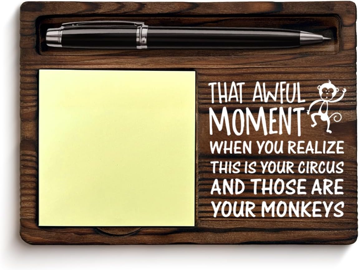 Funny Boss Gifts for Women Men, Humour Gifts for Boss Manager Coworker Employee Boss's Day, Bosses Gift Sticky Note Holder Office Cubicle Decor