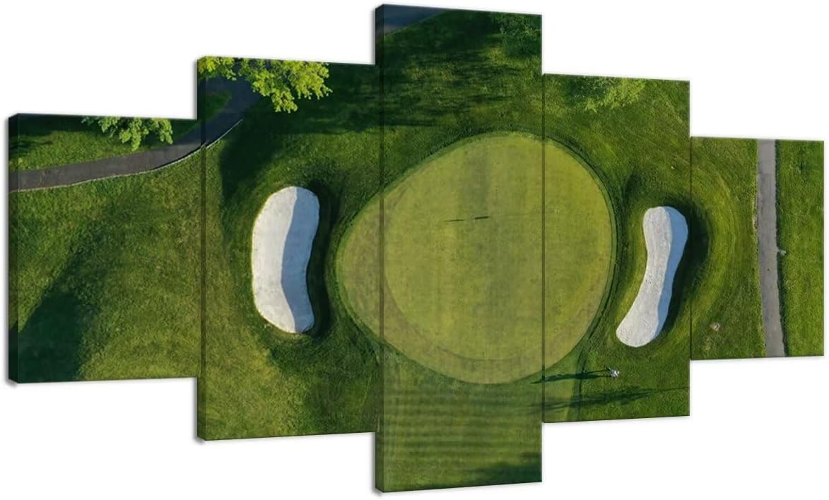 Westchester New York Golf Course Wall Art for Office - Golf Posters Wall Decor for Living Room Bedroom Bathroom Home Decorations Framed Artwork Canvas Prints Ready to Hang(60''W x 32''H)