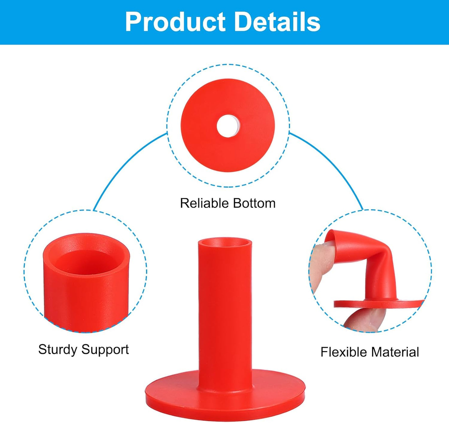 PATIKIL Rubber Golf Tees, Tall Practice Training Driving Range Tee Stable Ball Holder