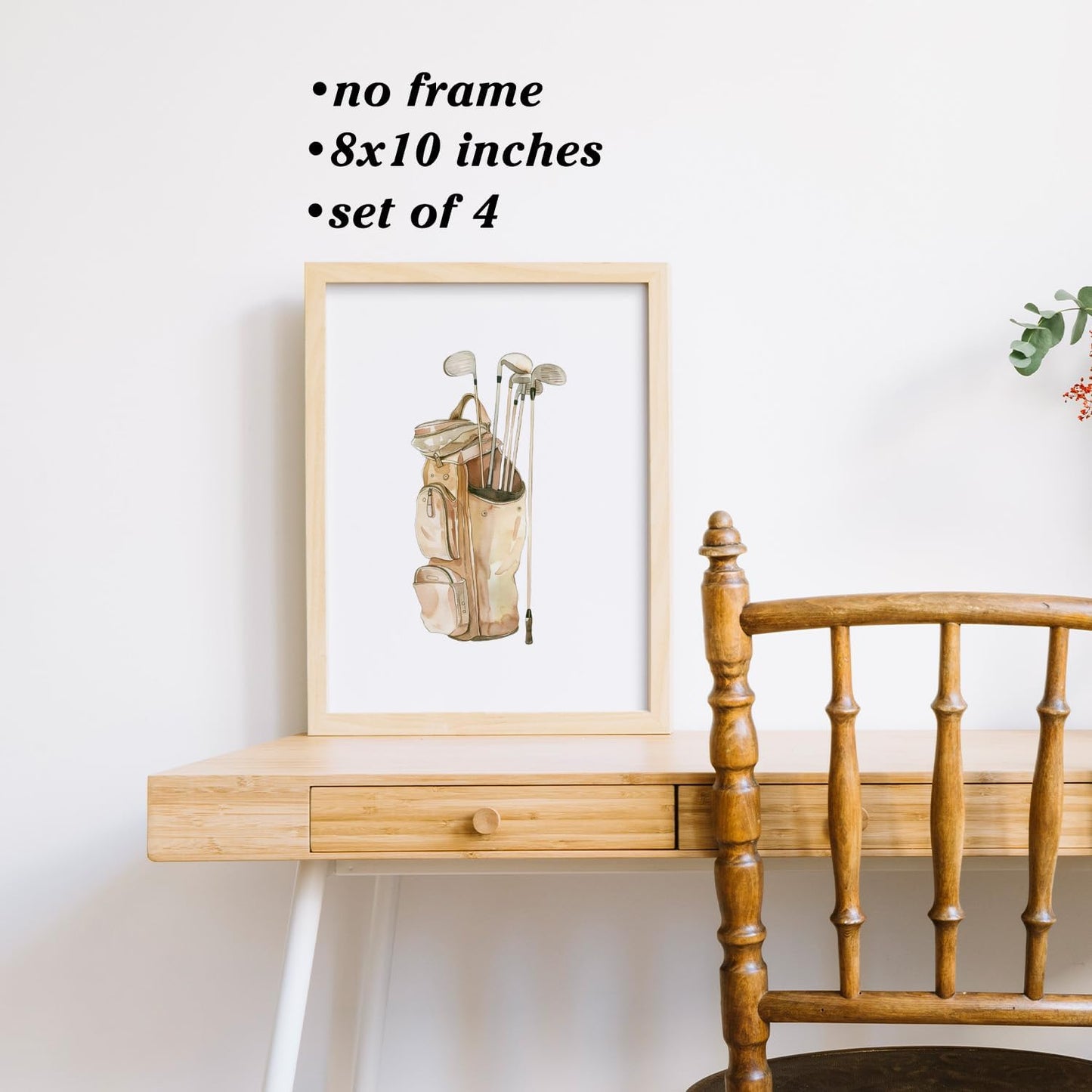 Boat Wades Golf Nursery Decor Unframed Wall Art Prints,Golf Gifts Decor Posters & Prints For Boys Room Decor,Watercolor Gofts Boy Nursery Posters Pictures 8x10 Set Of 4