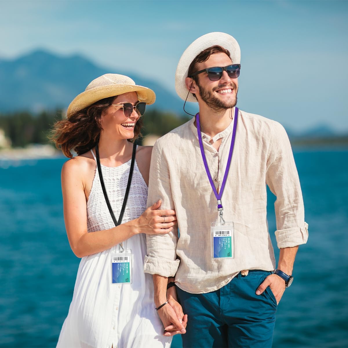 20 Pack Cruise Lanyard With Waterproof ID Card Holder, Durable Assorted Color (10 Colors) for Carnival Cruises Cards and Ships Key