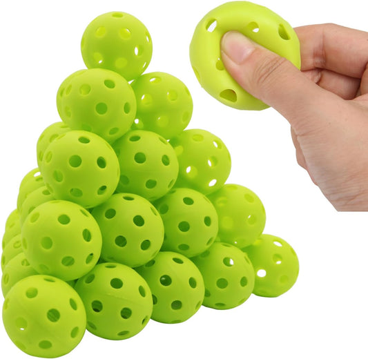 Avesfer 12/20/40 Pack Plastic Golf Balls Soft [Anti-Crack] 42mm Training Golf Balls for Swing Practice Golf Balls for Backyard Limited Flight Airflow Hollow at Home Use Indoor Green