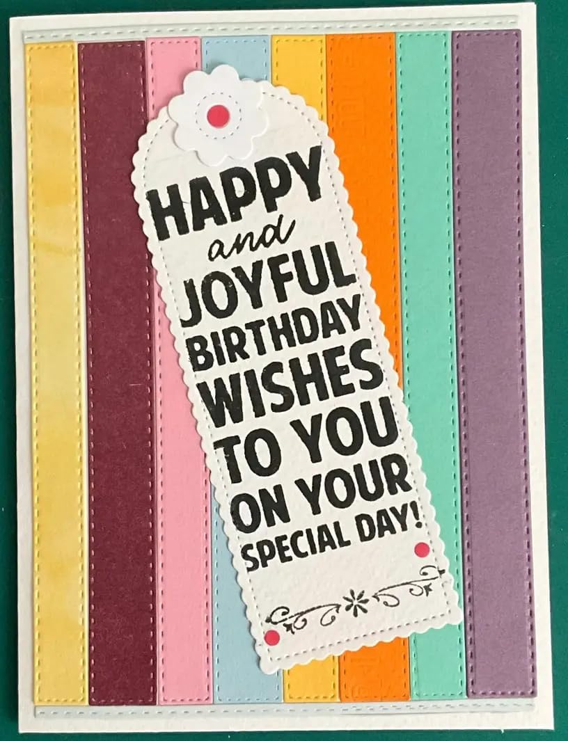 Lapoo Cutting Die for Scrapbooking, 3D Backgrounds Frame New Cutting Dies DIY Album Card Making Decor Paper Craft Metal Die Cuts Party Decorations (Dashed Rectangle Box 5.9 x 2 in)