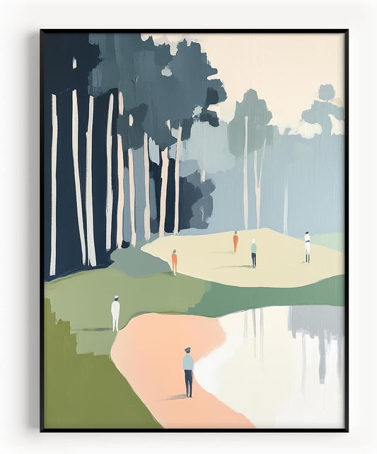 Golf Impressionist Art Print Posters - Premium Giclee Fine Art Prints - Sporty and Sophisticated Home Decor Posters, Golfer Art Prints for Home and Office Decor - Vintage Aesthetic, Ready to Frame