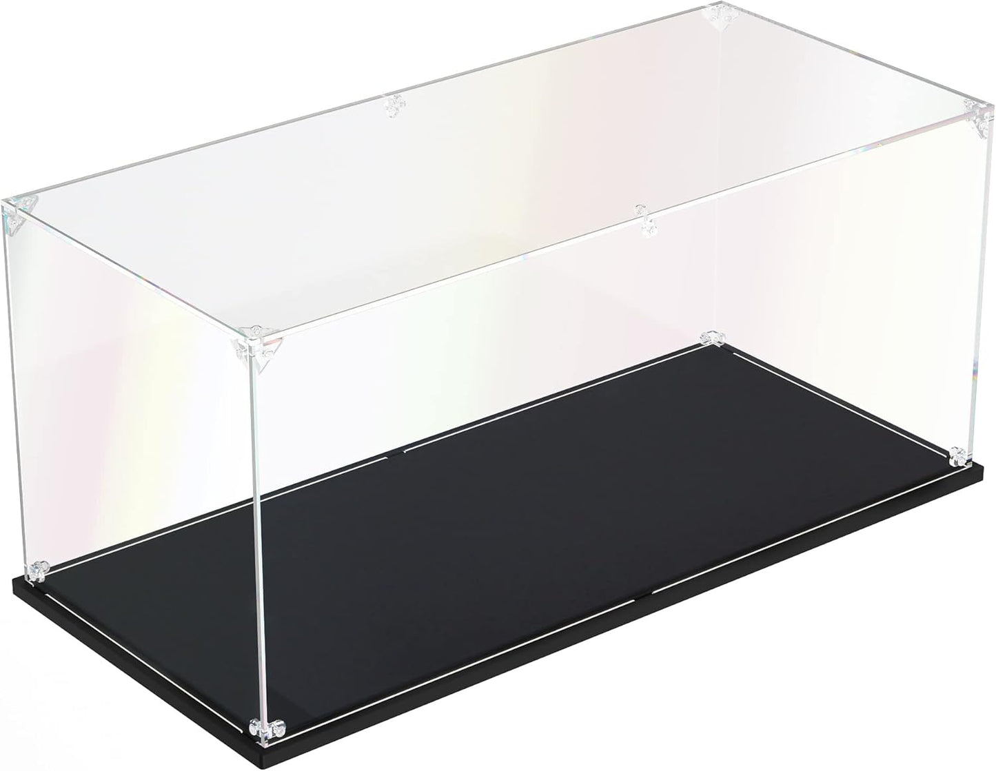 Clear Acrylic Display Case, Self-Assemble Showcase for Collectibles, Action Figures, Dolls, Toys - Alternative Glass Box for Commemorative Gifts (17.7x8x8 inch, 45x20x20 cm)
