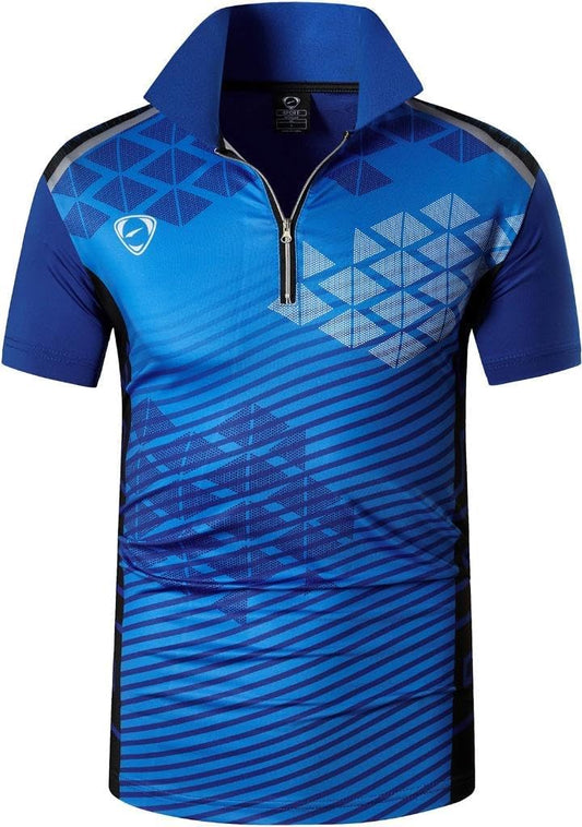 jeansian Men's Sport Outdoor Quick Dry Fit Short Sleeves Polo Tee Shirt Tshirt T-Shirt Tops Golf Tennis Bowling LSL195