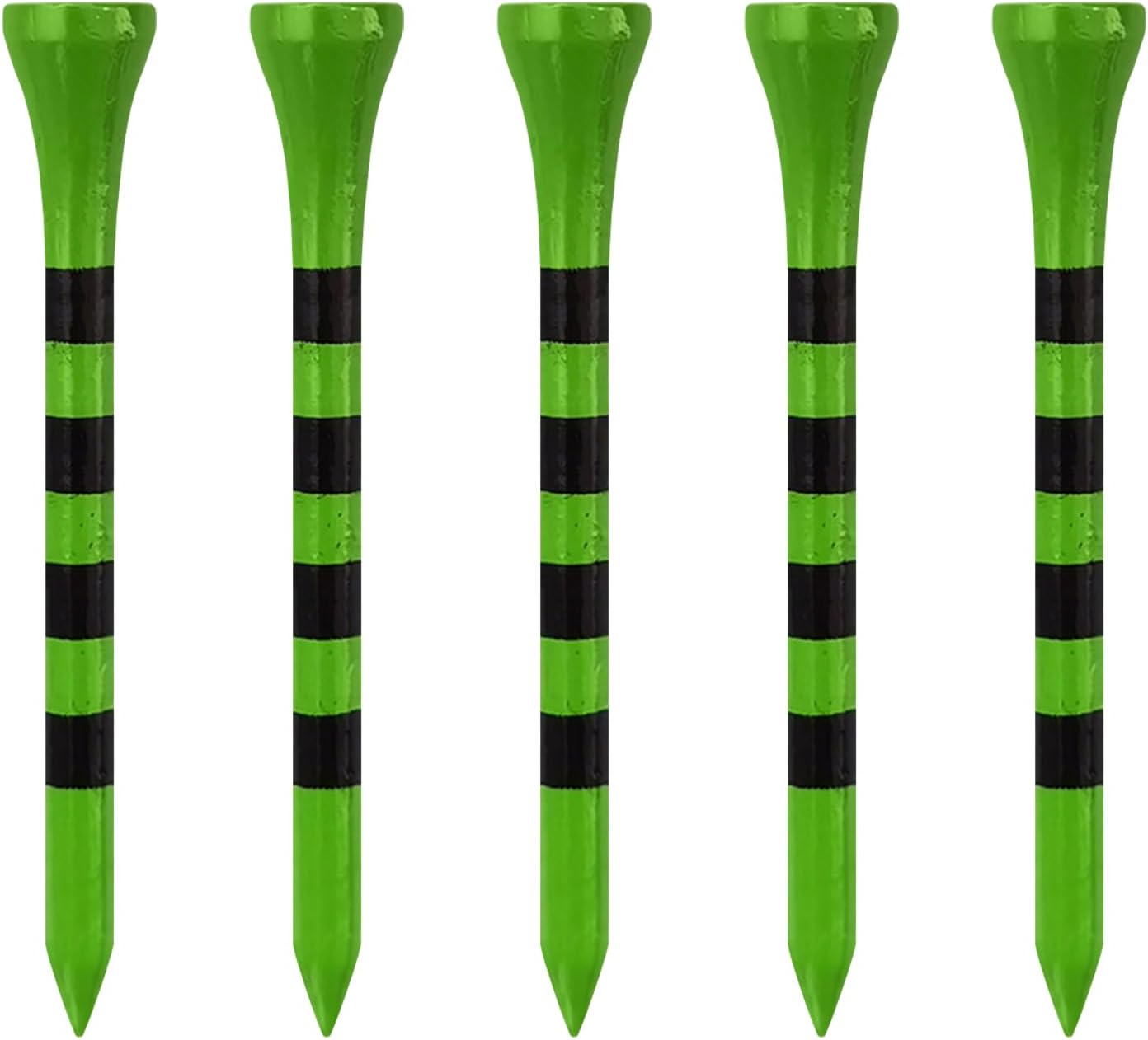 Wooden Golf Tees 3-1/4", 2-3/4", 2-1/8", 1-1/2" Available, 100 Count (Natural Color, White, Black, Blue, Red, Green, Yellow, Pink, Orange)