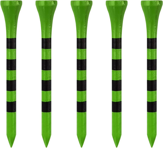 Wooden Golf Tees 3-1/4", 2-3/4", 2-1/8", 1-1/2" Available, 100 Count (Natural Color, White, Black, Blue, Red, Green, Yellow, Pink, Orange)