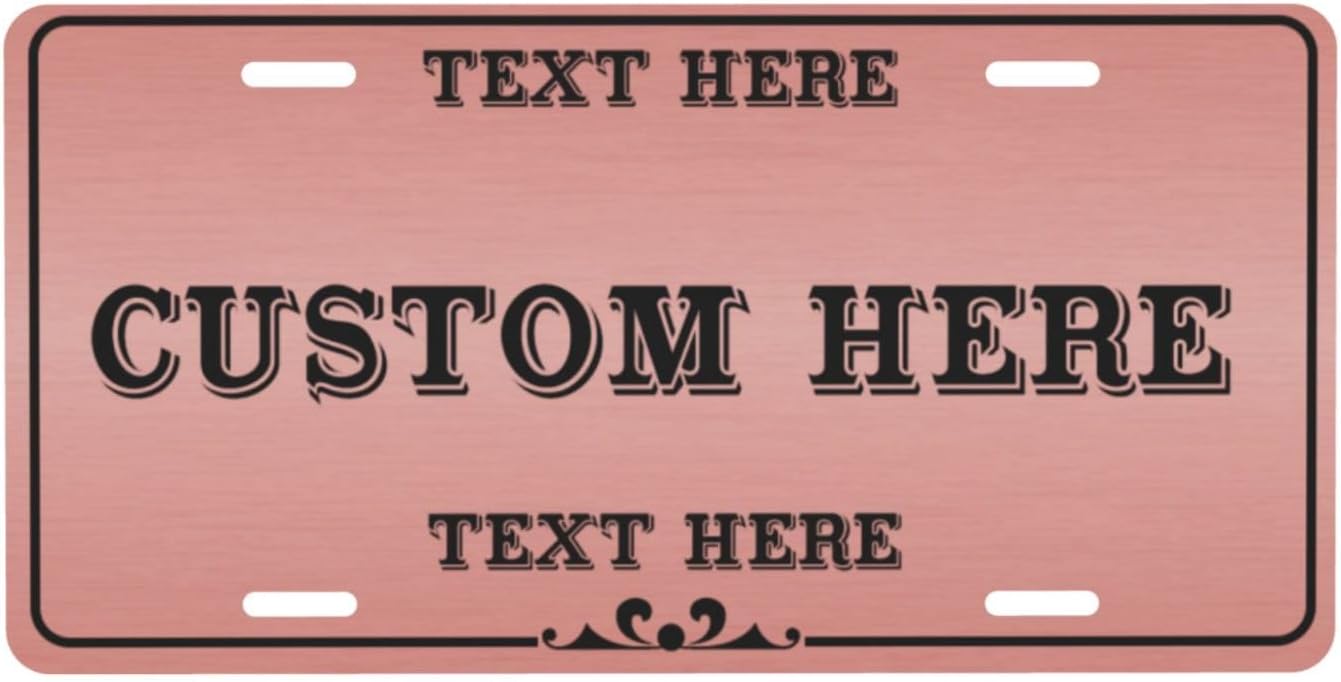 Custom Personalized Text Image Photo Design Customized Tag Aluminum License Plates for Front of Car 6x12 Inch-28