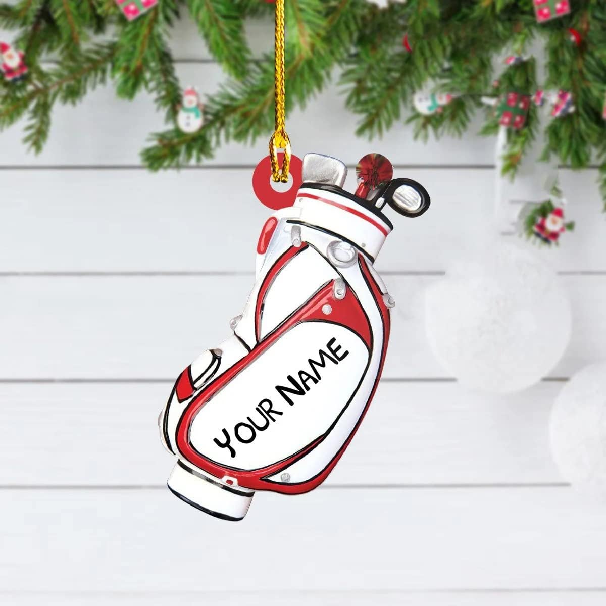 Personalized Shaped Ornament Golf Lovers, Gifts for Golf Lovers, Him, Her, Christmas Tree Decor, Sport Hanger, Home Décor, Golfing Cart Christmas Ornament, Idea 9