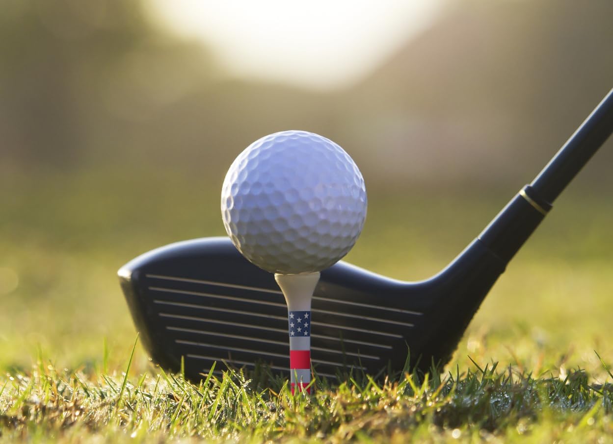 Golf Tees – 3 1/4" Tall – 25 White Golf Tees - Made from Durable Plastic - Golf Accessories for Men and Women - Made in The USA