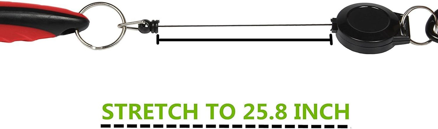 Yoport® Golf Club Brush and Club Groove Cleaner 2 Ft Retractable Zip-line Aluminum Carabiner, Lightweight and Stylish, Ergonomic Design, Easily Attaches to Golf Bag