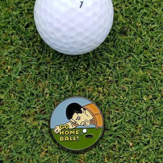 Balanced Co. Funny Golf Hat Clip with Enamel Magnetic Ball Marker