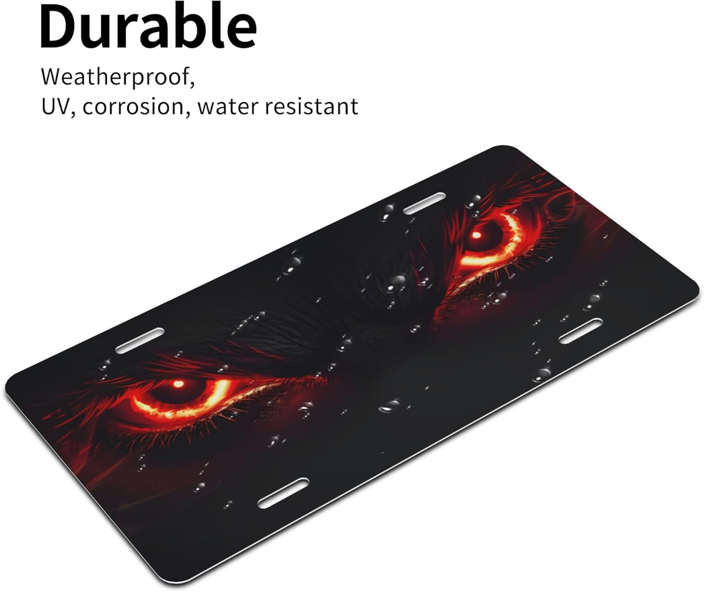 Custom License Plate Personalized Abstract Eyes Funny Aluminum Front License Plates Decorative Rust-Free Metal Car Plate Covers for Women Men Car Tag Accessories fit Truck SUV Rv 12 X 6 in