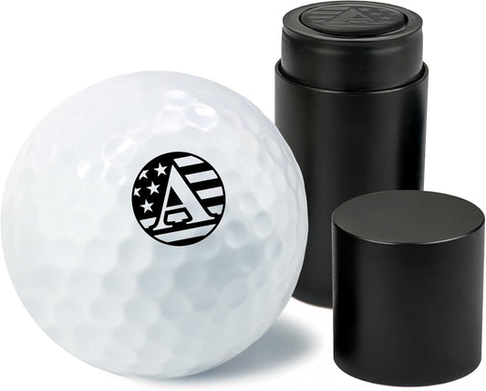 Personalized Golf Ball Marker with TiteSeal™ Technology - Black Case - Many Designs