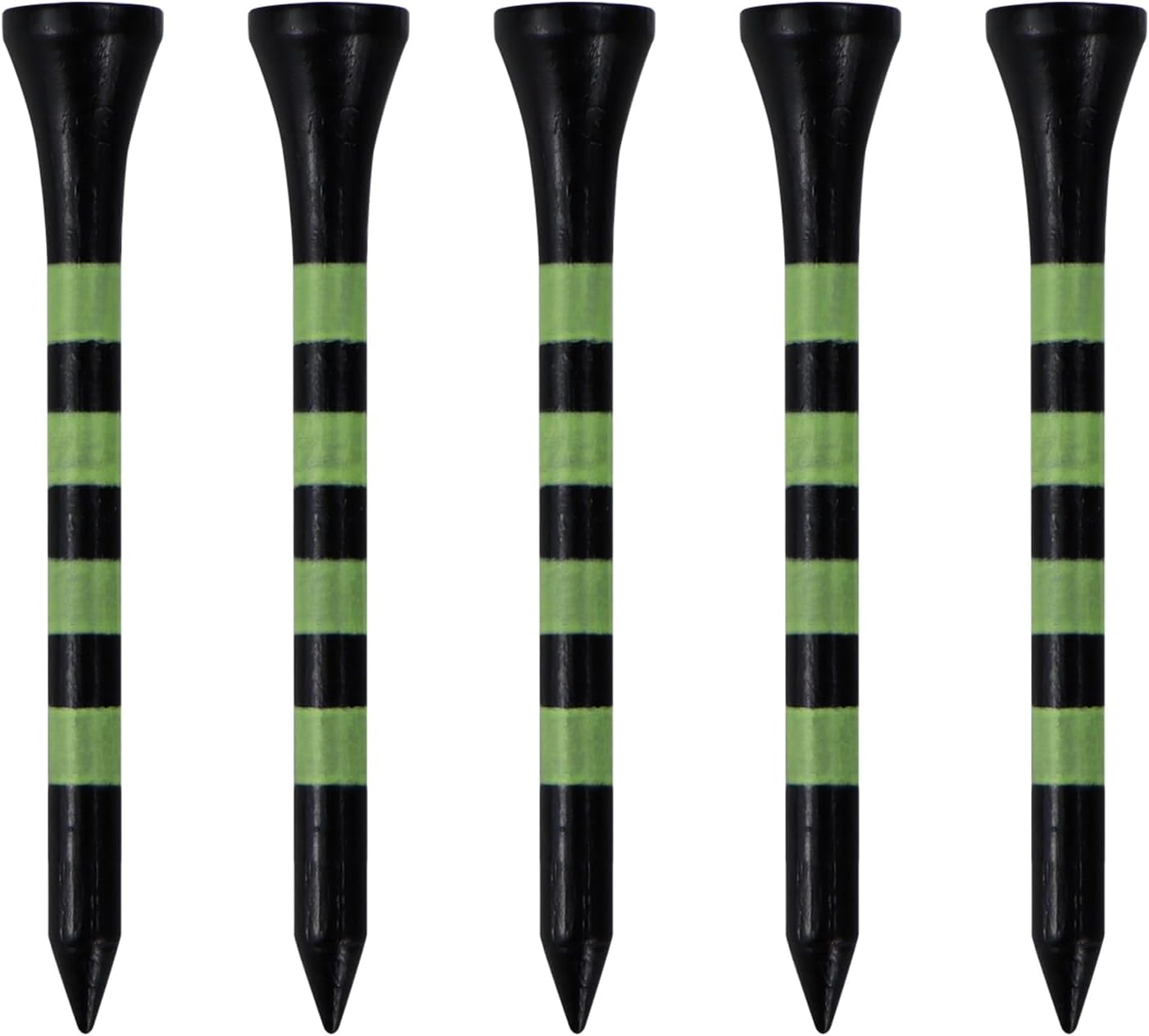 Wooden Golf Tees 3-1/4", 2-3/4", 2-1/8", 1-1/2" Available, 100 Count (Natural Color, White, Black, Blue, Red, Green, Yellow, Pink, Orange)