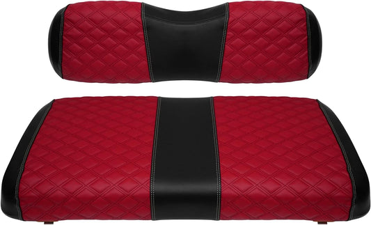 Golf Cart Seat Covers for EZGO TXT 1994-2013 Front OEM Universal Seat Cushion, Marine Grade Vinyl Leather EZGO TXT Seat Covers/Easy to Install-Deep Red (2PCS)