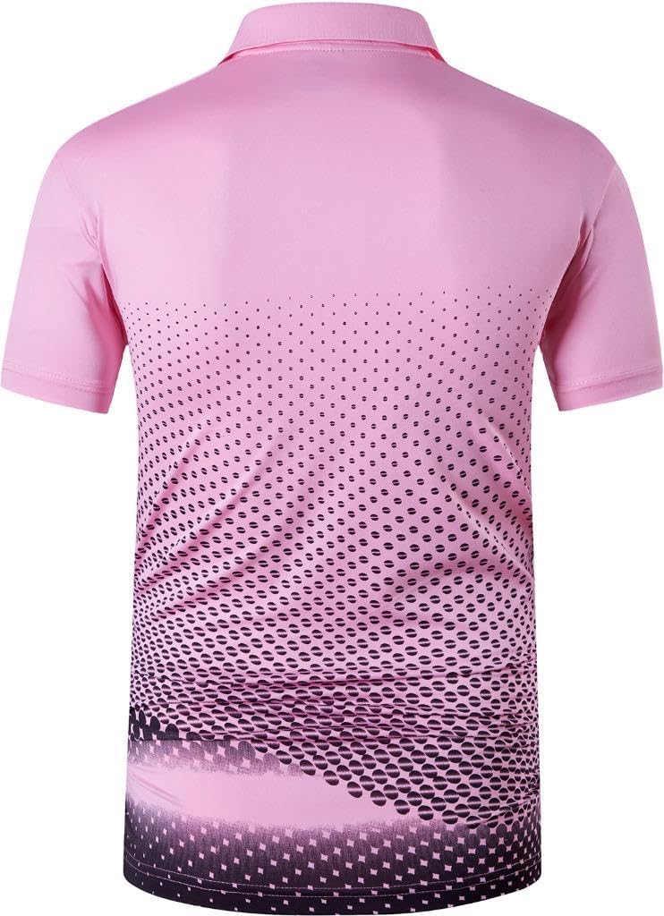 jeansian Men's Sport Outdoor Quick Dry Fit Short Sleeves Polo Tee Shirt Tshirt T-Shirt Tops Golf Tennis Bowling LSL195