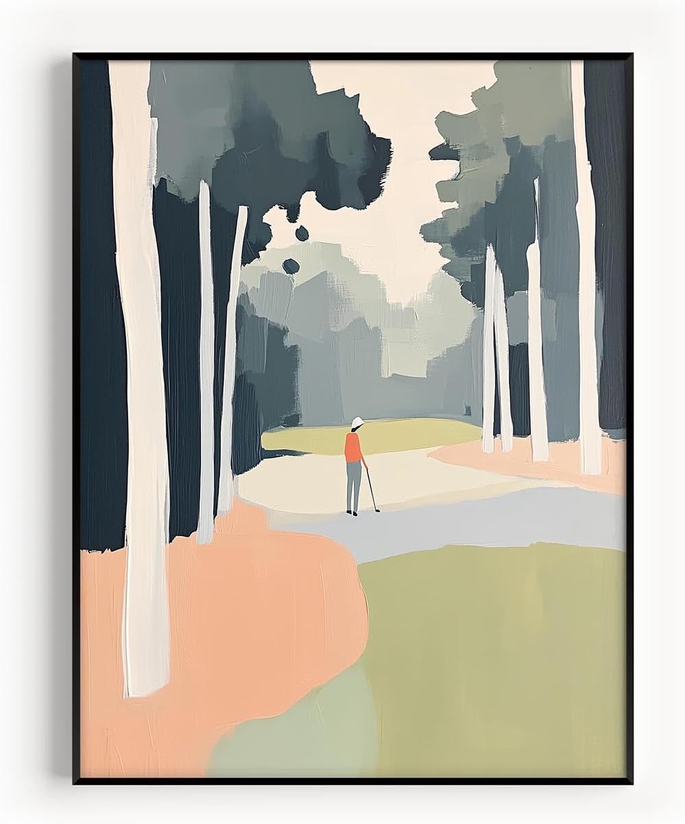 Golf Impressionist Art Print Posters - Premium Giclee Fine Art Prints - Sporty and Sophisticated Home Decor Posters, Golfer Art Prints for Home and Office Decor - Vintage Aesthetic, Ready to Frame