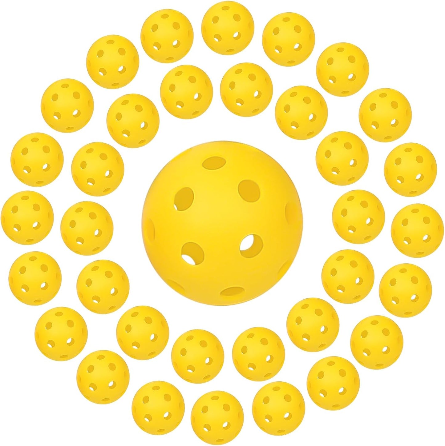 35 Pack Practice Golf Balls Limited Flight Plastic Golf Balls 42mm Practice Golf Balls for Backyard Golf Training Balls for Swing Practice, Airflow Hollow (Multiple Colors)