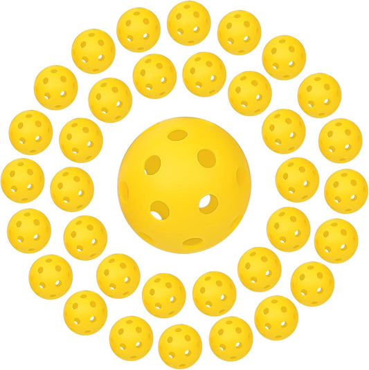 35 Pack Practice Golf Balls Limited Flight Plastic Golf Balls 42mm Practice Golf Balls for Backyard Golf Training Balls for Swing Practice, Airflow Hollow (Multiple Colors)