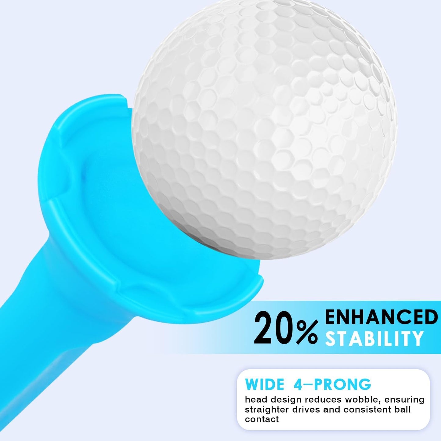 High Perfomance Material Golf Tees, Unbreakable & Stability Professional Golf Tees, Perfect Tee Height at Every Shot Golf Tees