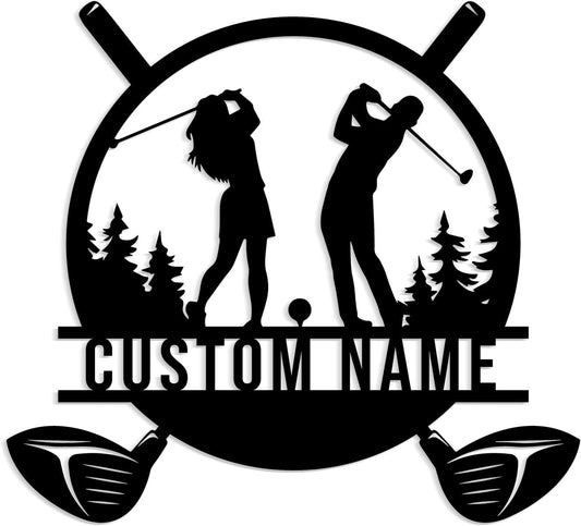 Custom Golf Metal Signs, Personalized Signage Wall Art Decor, Golfer Name Signs, Golf Metal Home Decor, Golf Club Signs (Style-4)