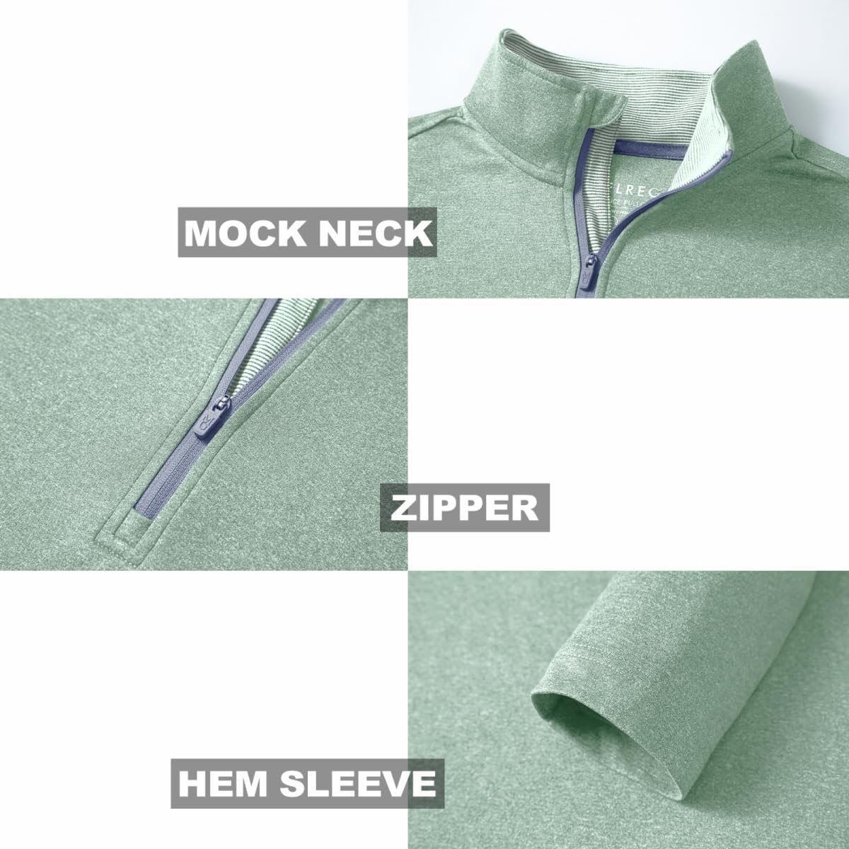 M MAELREG Quarter Zip Golf Pullover Men Dry Fit Long Sleeve Performance Wicking Mock Neck 1/4 Zip Pullover Mens Sweatshirt