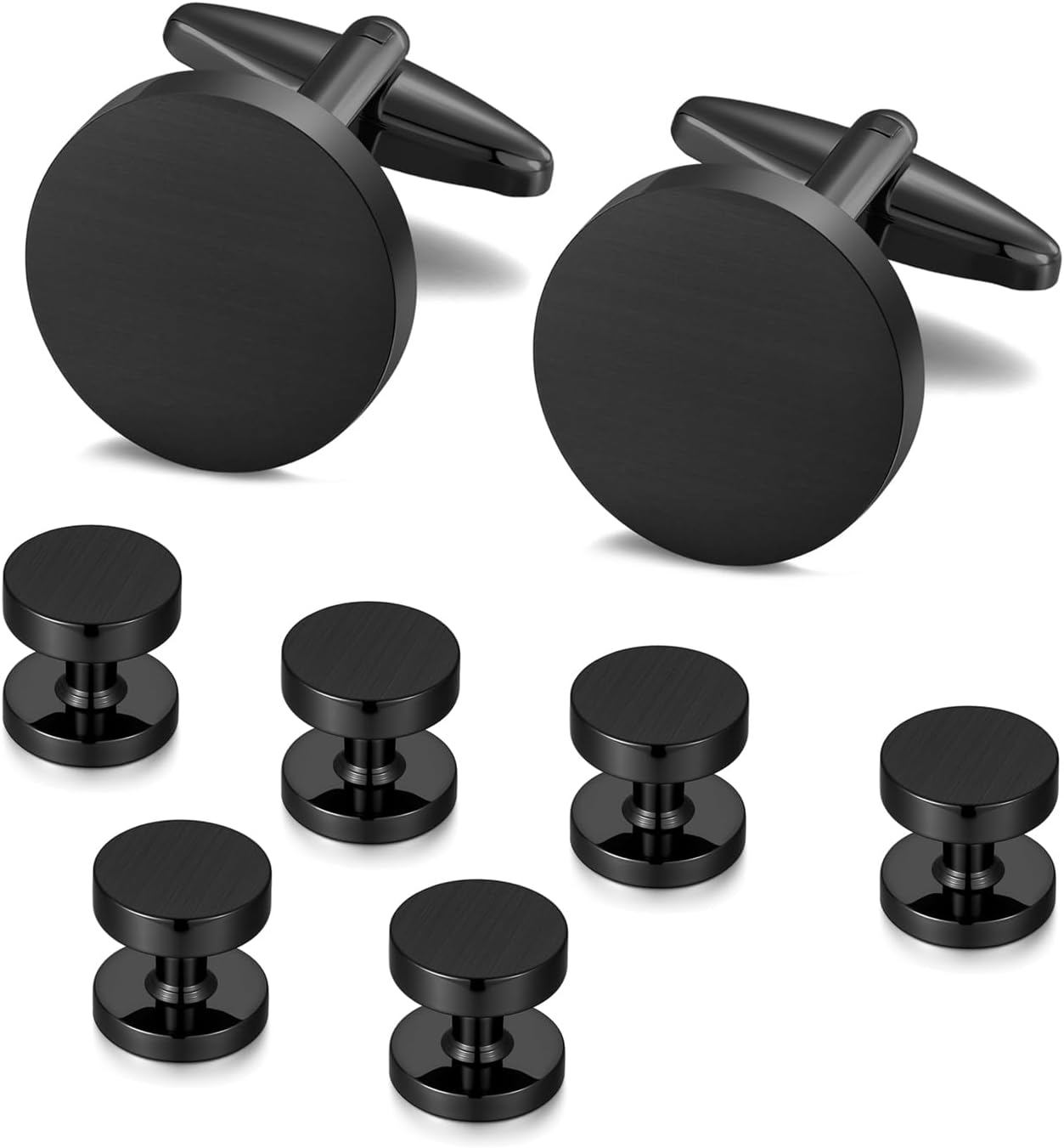 Cufflinks for Men and Tuxedo Shirt Studs Set with Gift Box Stainless Steel Cuff links