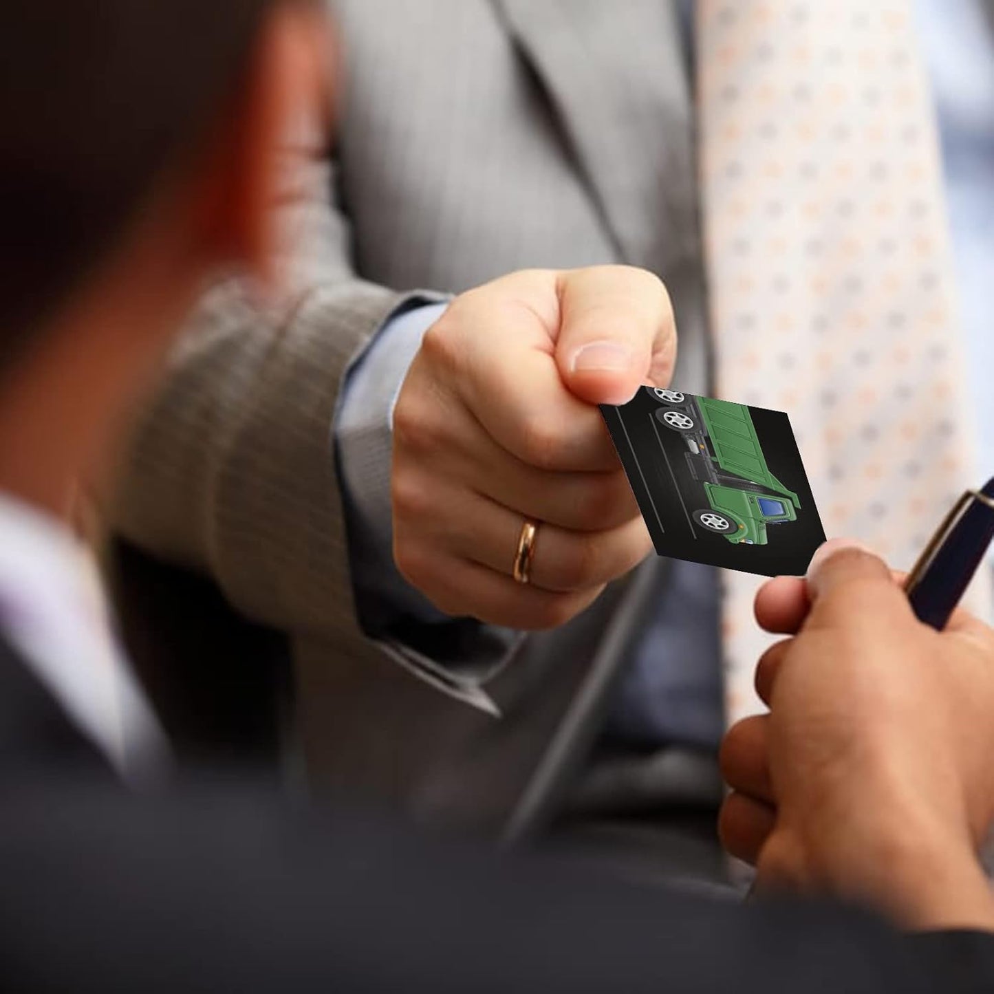 Custom Business Cards 100PCS Double-sided Printing Business Cards Customize with Your Logo Personalized 3.5"x 2" Cards for Business - Transportation