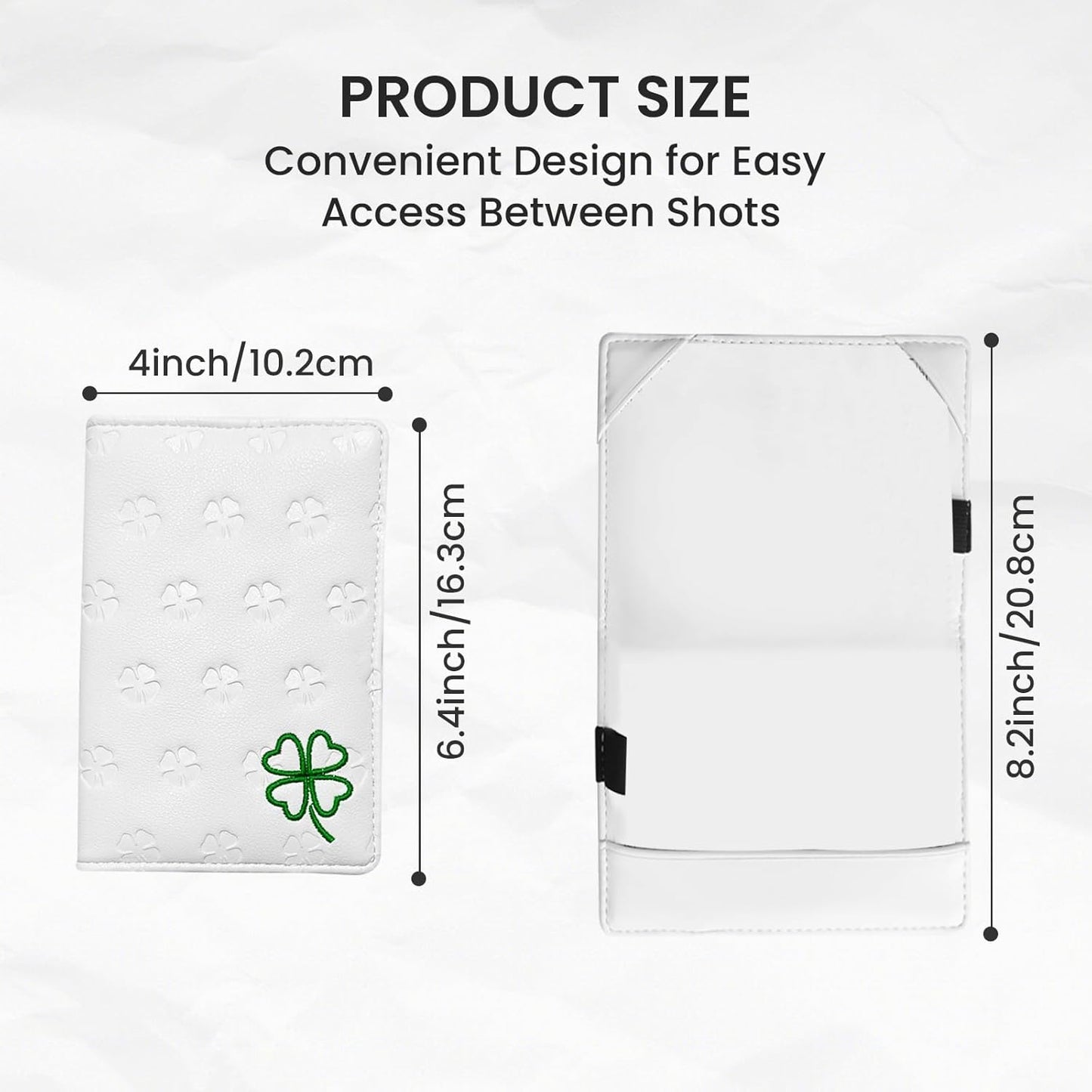 FINGER TEN Golf Scorecard Holder with 2 Free Pencils Value Pack, Premium Leather Yardage Books Cover Weatherproof, Lightweight Portable Score Tracking Accessories for Men Women